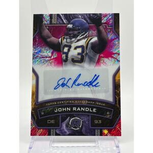 2025 Topps Resurgence John Randle Pink Power Surge Auto 4/10 SSP Vikings